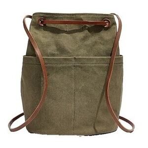 Madewell | Bags | Madewell The Charleston Green Canvas Brown  display picture 1